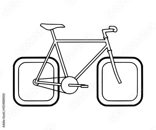 Bicycle with square wheels