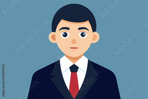 Business professional portrait with a suit and tie against a blue background
