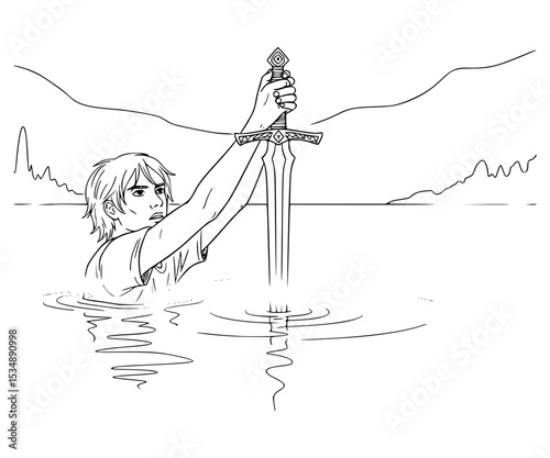Finding Excalibur in misty lake