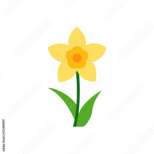 daffodil on white background.svg