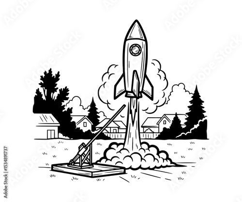 Launching homemade rocket