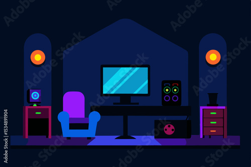 living-room-with-gaming-setup-and-led-lights--.svg