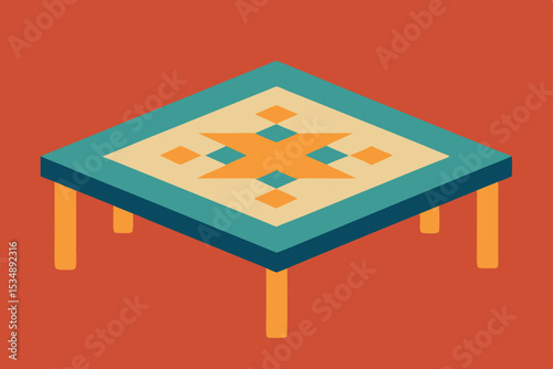 rug-with-geometric-pattern-under-a-coffee-table-- 