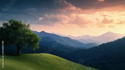 sunrise over the mountains
