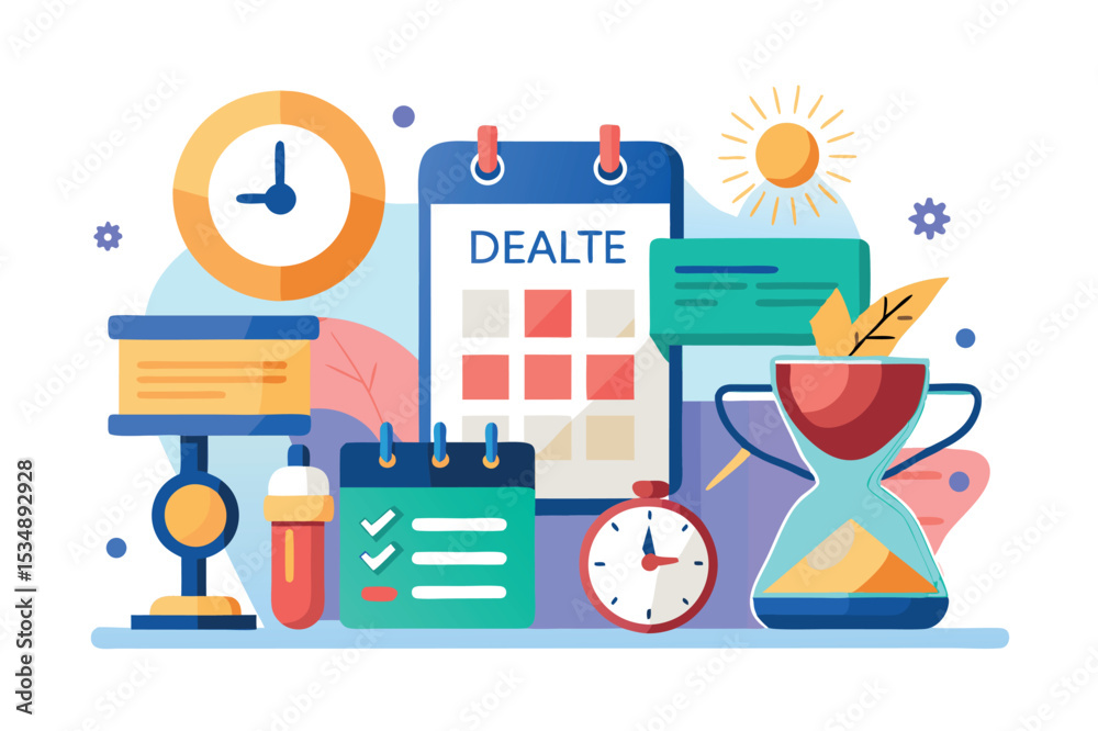 Obraz premium Visual representation of time management tools for productivity enhancement