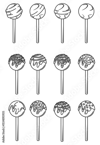 various flavors of lollipops