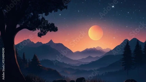 sunrise in mountains