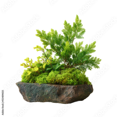[Transparent Background PNG]Miniature Landscape Rock Garden Arrangement