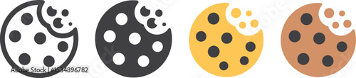 Delicious Chocolate Chip Cookies A Collection of Bite-Sized Icons