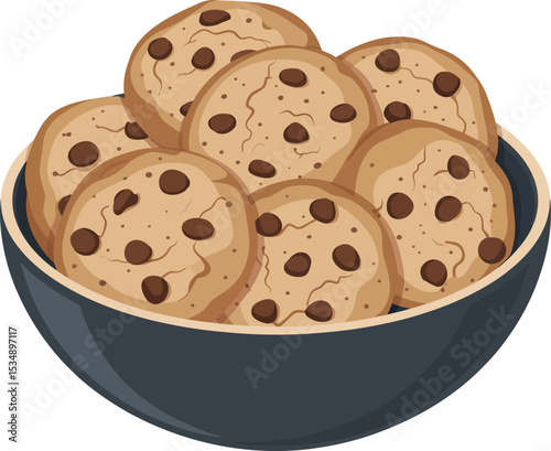 Delicious Chocolate Chip Cookies in a Bowl A Sweet Treat for Any Occasion