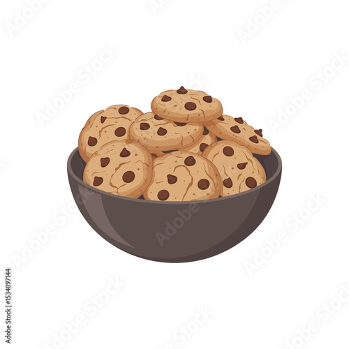 Delicious Chocolate Chip Cookies in a Bowl A Sweet Treat for Any Occasion