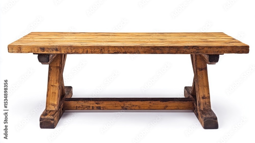 Wooden table isolated on white background Wooden table isolated on white background