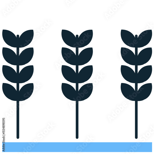 Crop yield icon vector for showing abundance and productivity in agriculture. Ideal for representing successful harvests, agricultural efficiency, and food security.