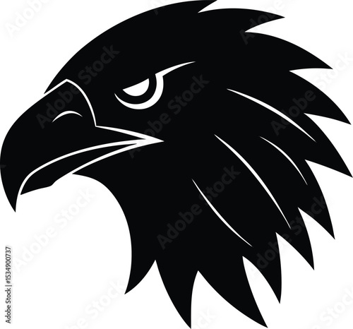 eagle head vector illustration silhouette