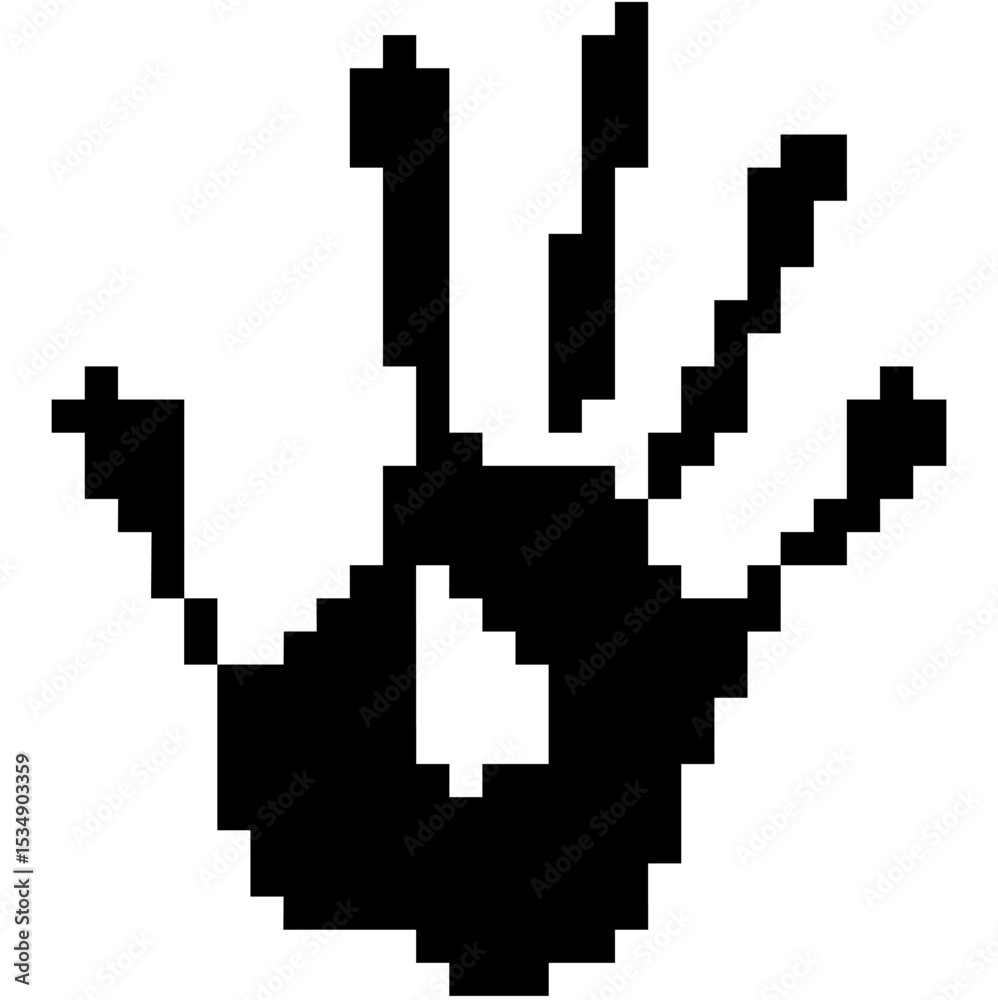 Pixel hand print vector for digital identity, security, or fingerprint recognition. Perfect for technology, cybersecurity, and authentication concepts in a retro pixelated style. Pixel hand print vector for digital identity, security, or fingerprint recognition. Perfect for technology, cybersecurity, and authentication concepts in a retro pixelated style.