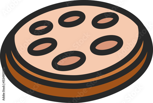 Pita Bread Filled Line Icon