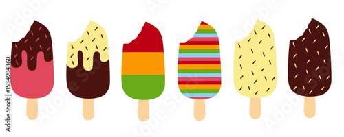 Various Flavor Bitten Ice Pop Summer Sweet Treat
