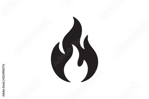Sacred Flame silhouette vector with white background