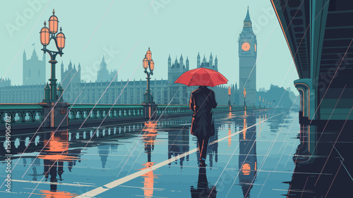 Rainy Day with Umbrella