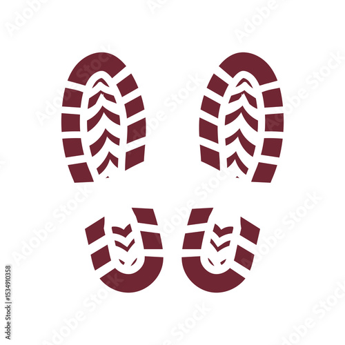 Vintage Retro Hipster Shoe Print for Outdoor Sport Adventure Hiking Climbing Logo