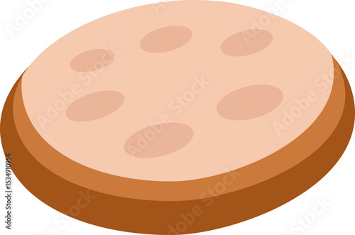 Pita Bread Flat Icon