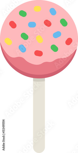 Cake Pop Flat Icon