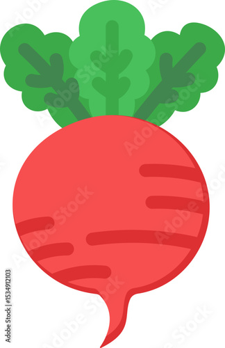Radish Flat Icon