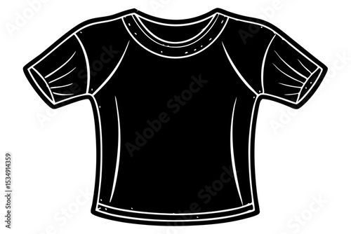 Simple Black T-Shirt Design Template  Perfect for Customization and Mockups