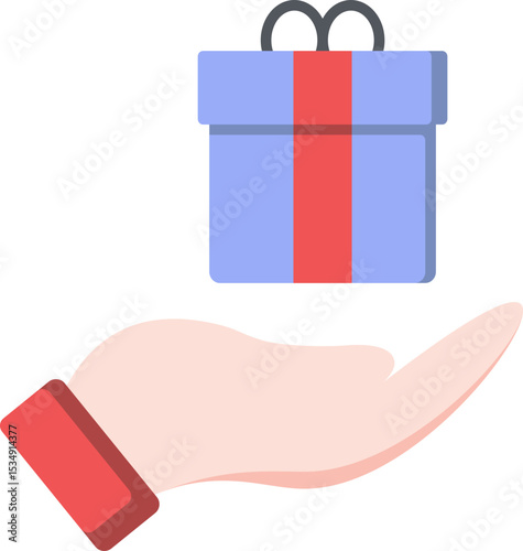 Hand Gift Flat Icon