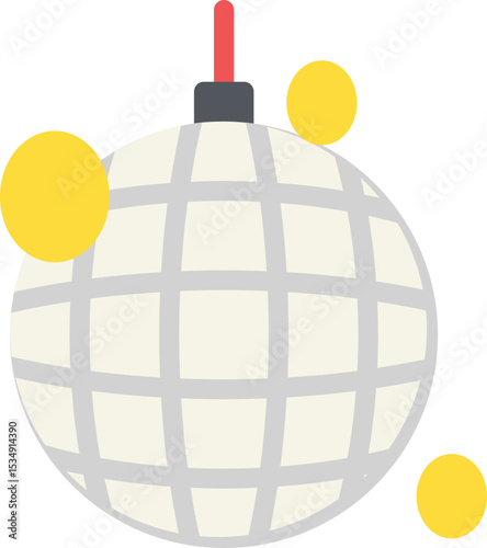 Disco Ball Flat Icon