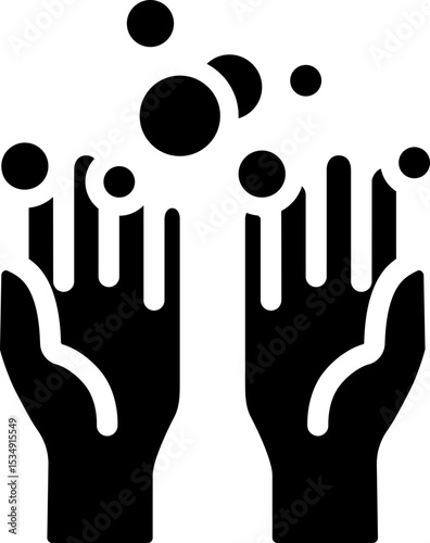 Wash Hand Glyph Icon