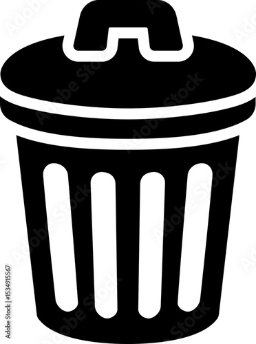 Trash Bin Glyph Icon