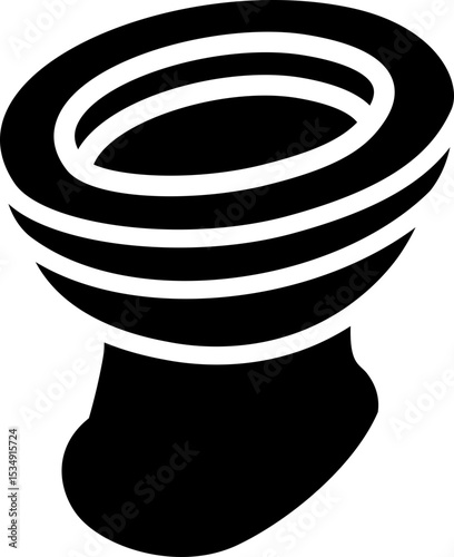 Toilet Bowl Glyph Icon