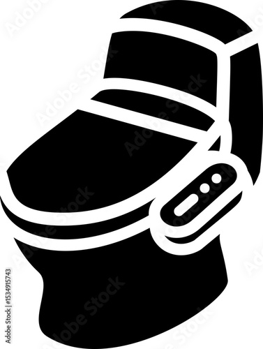 Smart Toilet Glyph Icon