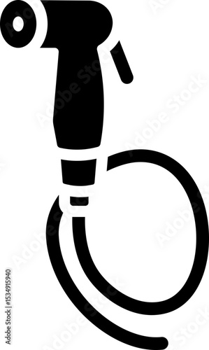 Handheld Bidet Spray Glyph Icon