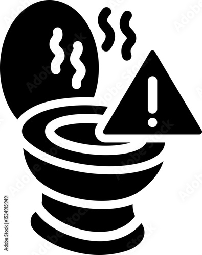 Dirty Toilet Glyph Icon
