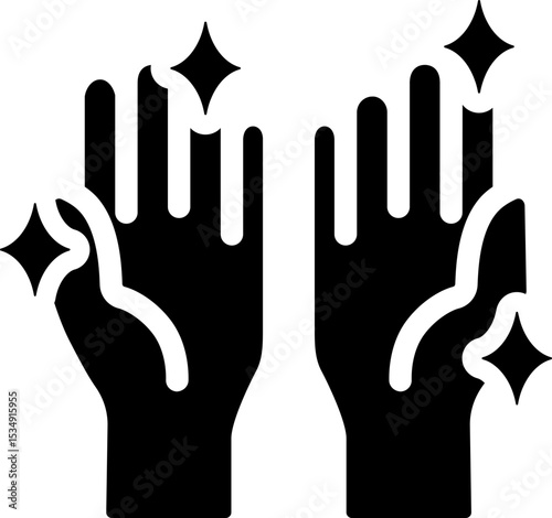 Clean Hand Glyph Icon