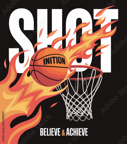 Basketball Shot - Believe & Achieve