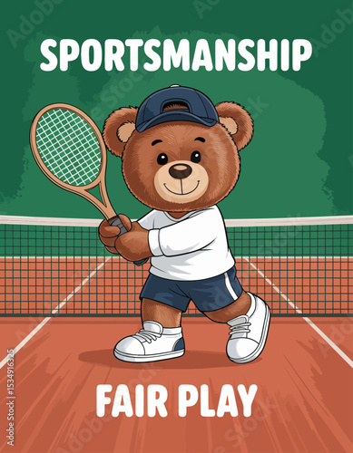 Tennis Sportsmanship Bear