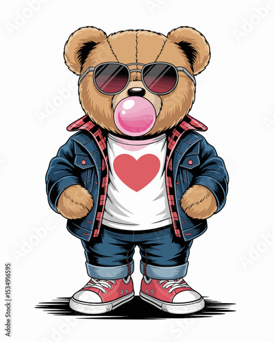 Bubblegum Bear - Casual Cool Look