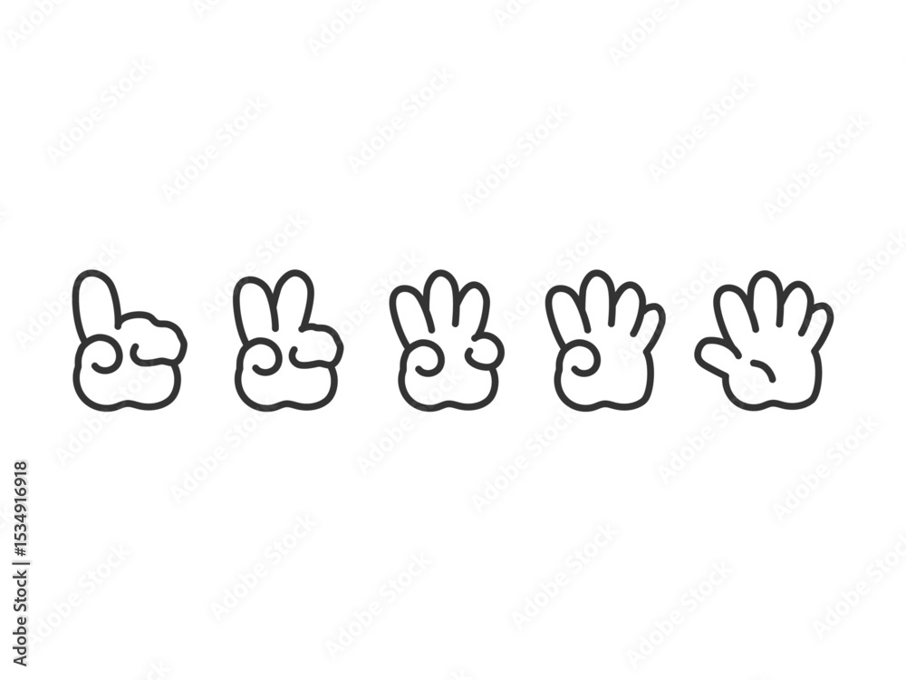 Fototapeta premium 手のイラスト