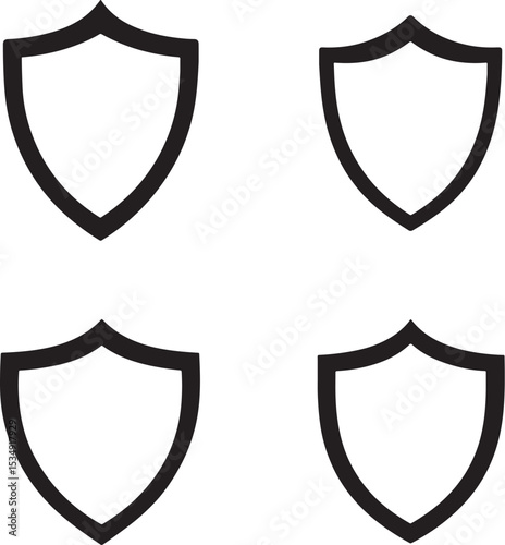 Vintage Shield and Sword Emblems | Black Vector Heraldry Symbols

