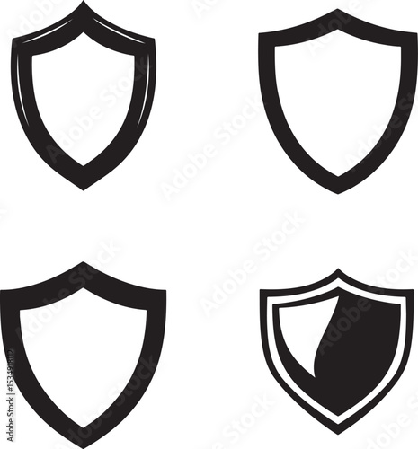 Vintage Shield and Sword Emblems | Black Vector Heraldry Symbols

