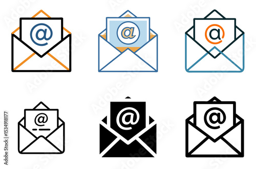 Envelope At Icon Email Message Contact Send Pack