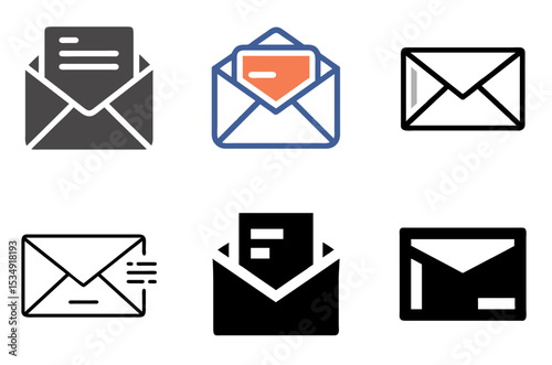 Envelope Icon Mail Message Send Receive Symbol Set