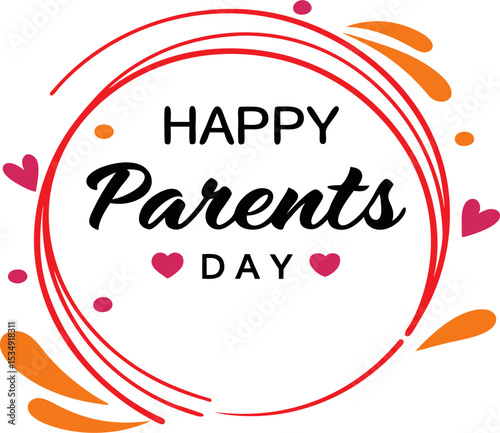 parent's day typography design vector