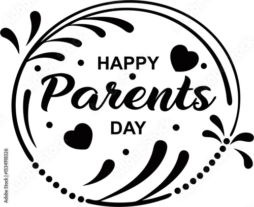 parent's day typography vector