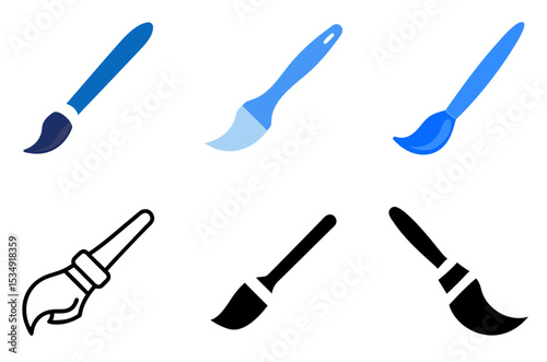 Paint Brush Icon Color Painter Canvas Craft Pack