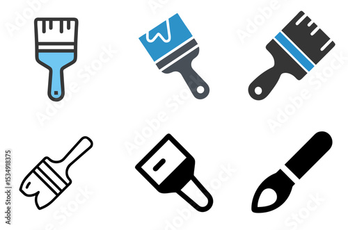Paint Brush Icon Art Creative Design Tool Pack