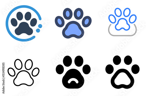 Paw Print Icon Animal Pet Track Foot Pack